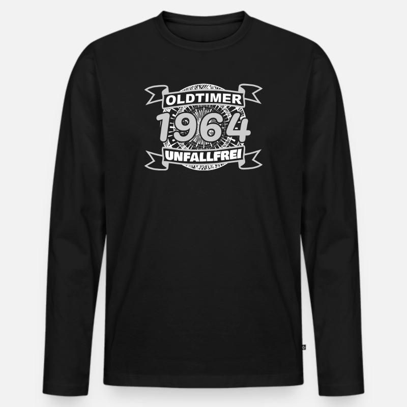 Oldtimer 1964 - Männer Premium Bio Langarmshirt - Schwarz