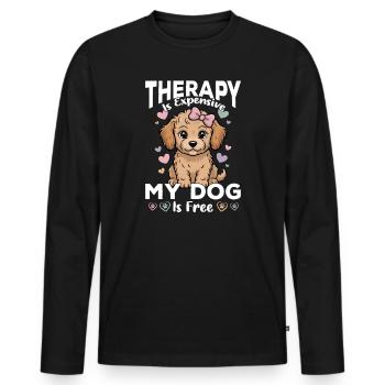 Race de chien Goldendoodle - T-shirt manches longues Premium bio Homme - noir - Devant - Nico (187cm)