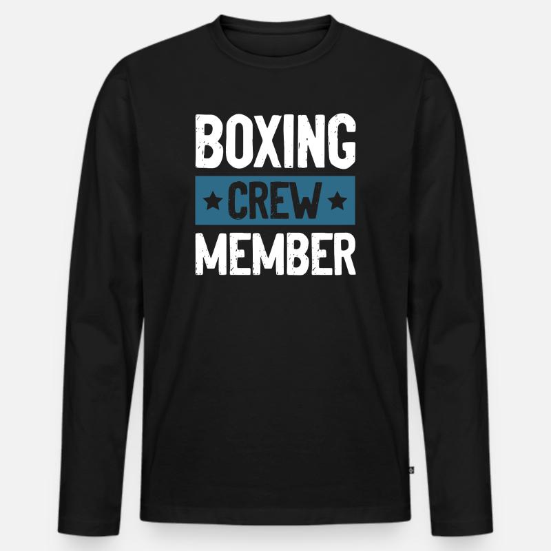 Boxing Crew - Männer Premium Bio Langarmshirt - Schwarz