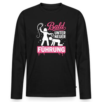 D-38Bald Unter Neuer Führung Dominante Frau - Männer Premium Bio Langarmshirt - Schwarz - Vorne - Nico (187cm)
