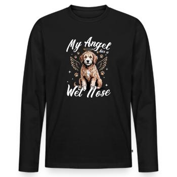 Race de chien Goldendoodle - T-shirt manches longues Premium bio Homme - noir - Devant - Nico (187cm)