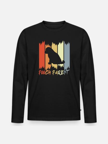 Hundebesitzer - Männer Premium Bio Langarmshirt - Schwarz