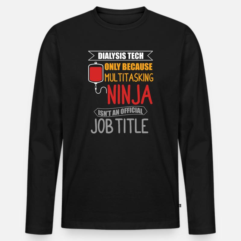Dialysetechniker dialyse nephrologie - Männer Premium Bio Langarmshirt - Schwarz