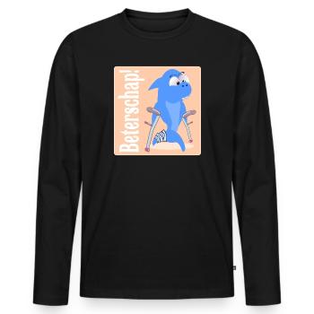 Get well soon children - Men's Premium Organic Long Sleeve Shirt - black - Front - Nico (187cm)