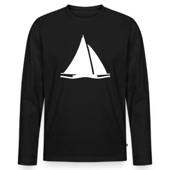 Voile - T-shirt manches longues Premium bio Homme - noir - Devant - Nico (187cm)