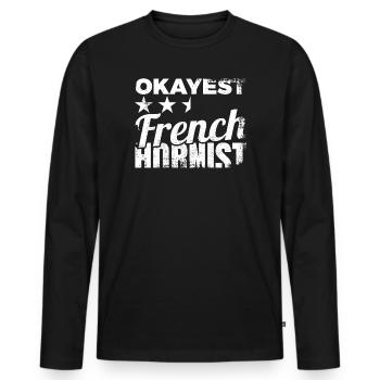 Coriste moyen - T-shirt manches longues Premium bio Homme - noir - Devant - Nico (187cm)