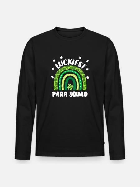 Luckiest Para Squad - Men's Premium Organic Long Sleeve Shirt - black