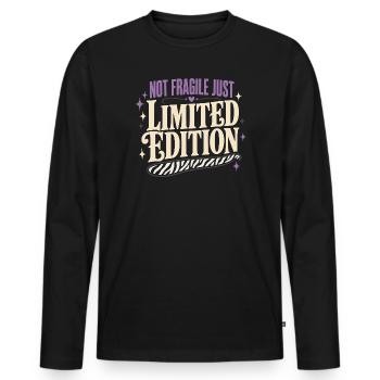 Eds-bewusstsein Ehlers-danlos Zebra-krieger - Männer Premium Bio Langarmshirt - Schwarz - Vorne - Nico (187cm)