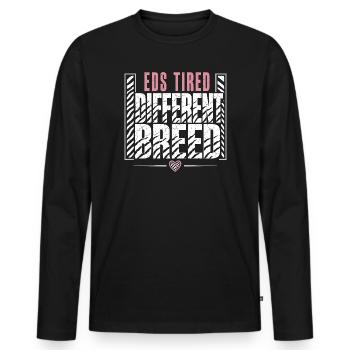 Eds-bewusstsein Ehlers-danlos Zebra-krieger - Männer Premium Bio Langarmshirt - Schwarz - Vorne - Nico (187cm)