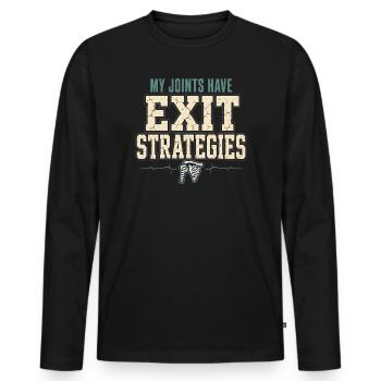 Eds-bewusstsein Ehlers-danlos Zebra-krieger - Männer Premium Bio Langarmshirt - Schwarz - Vorne - Nico (187cm)