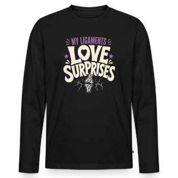 Eds-bewusstsein Ehlers-danlos Zebra-krieger - Männer Premium Bio Langarmshirt - Schwarz - Vorne - Nico (187cm)