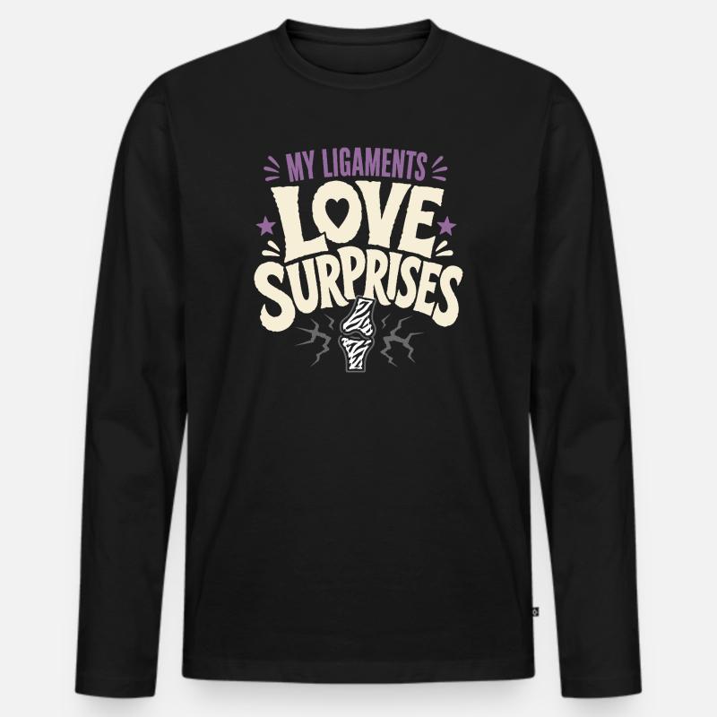 Eds-bewusstsein Ehlers-danlos Zebra-krieger - Männer Premium Bio Langarmshirt - Schwarz