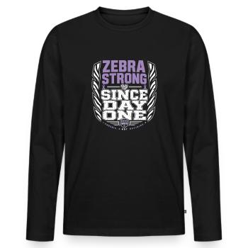 Eds-bewusstsein Ehlers-danlos Zebra-krieger - Männer Premium Bio Langarmshirt - Schwarz - Vorne - Nico (187cm)