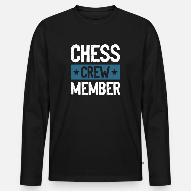 Chess Crew - Männer Premium Bio Langarmshirt - Schwarz