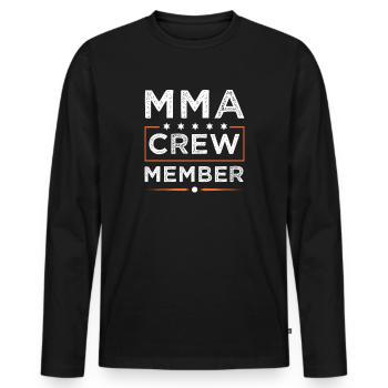 Mma Crew - Männer Premium Bio Langarmshirt - Schwarz - Vorne - Nico (187cm)