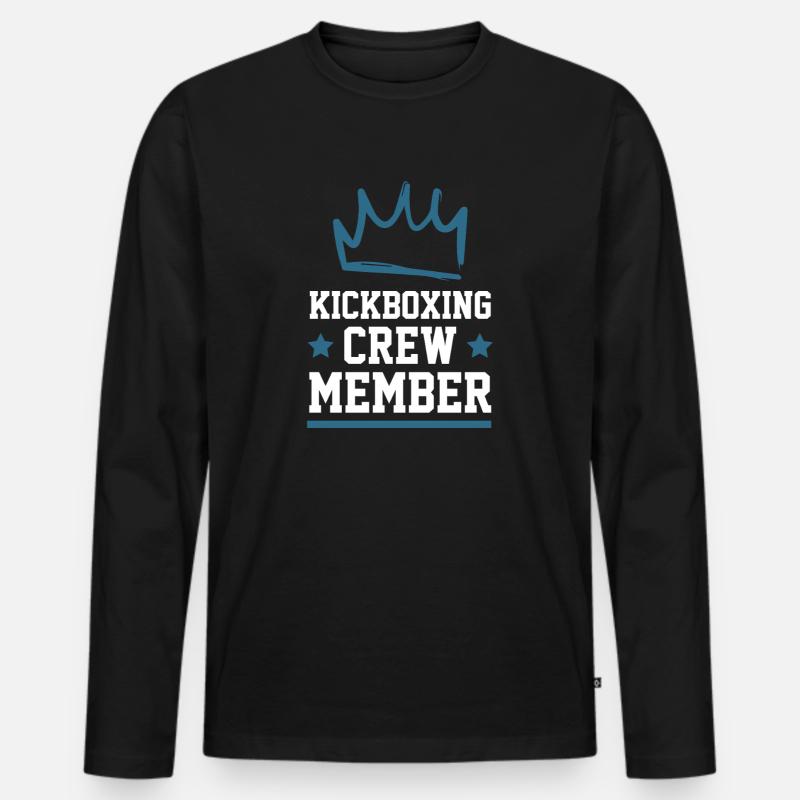 Kickboxing Crew - Männer Premium Bio Langarmshirt - Schwarz