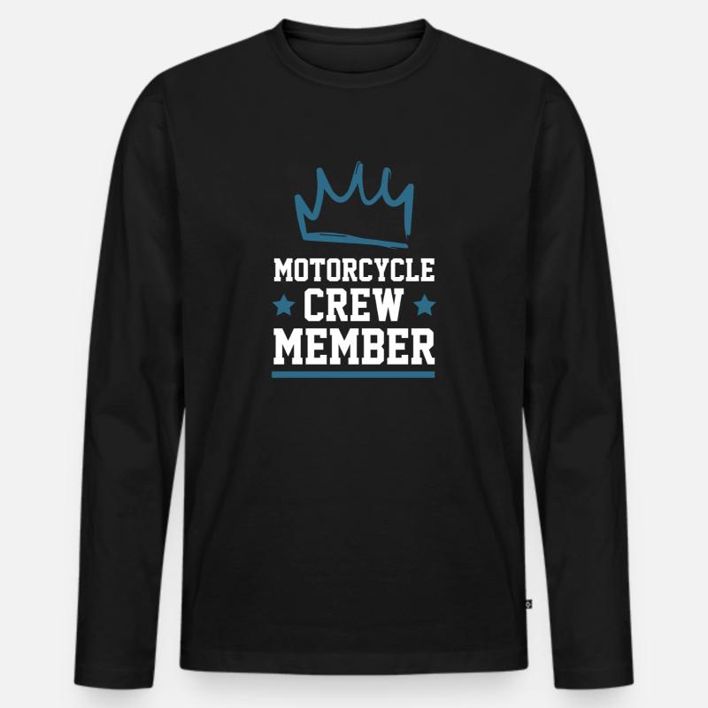 Motorcycle Crew - Männer Premium Bio Langarmshirt - Schwarz