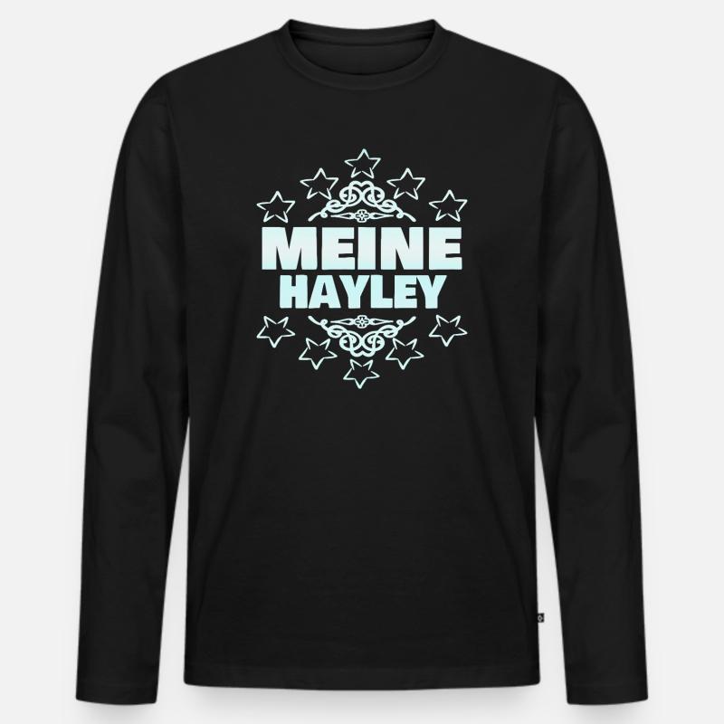 Hayley als Ehefrau - Männer Premium Bio Langarmshirt - Schwarz