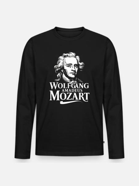 Wolfgang Amadeus Mozart Classical Music Composer - Men's Premium Organic Long Sleeve Shirt - black