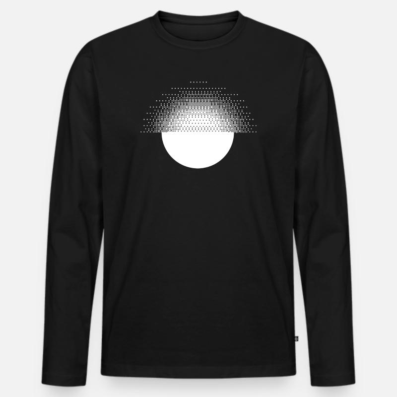 Geometrisches Sonnendesign - Männer Premium Bio Langarmshirt - Schwarz