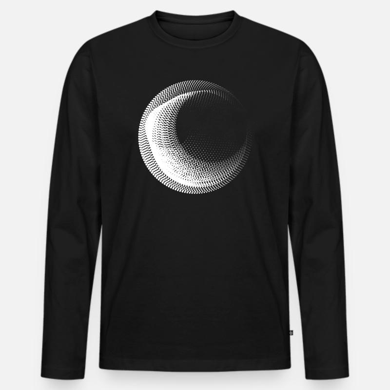 Conception de cercles points - T-shirt manches longues Premium bio Homme - noir