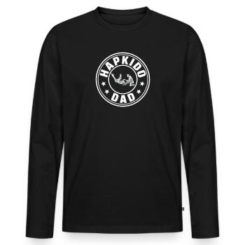 Hapkido Papa Hap Ki Do Cadeau - T-shirt manches longues Premium bio Homme - noir - Devant - Nico (187cm)