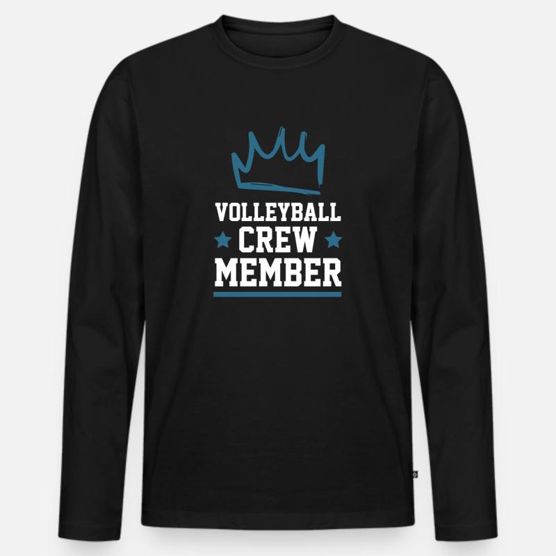 Volleyball Crew - Männer Premium Bio Langarmshirt - Schwarz