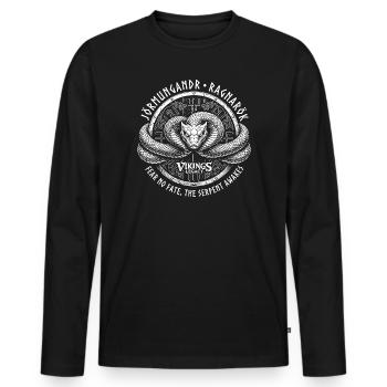 The Serpant Awakes - Men's Premium Organic Long Sleeve Shirt - black - Front - Nico (187cm)