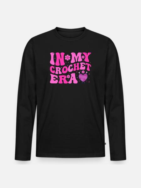 In My Crochet Area - Männer Premium Bio Langarmshirt - Schwarz