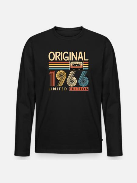 60 years, 60th anniversary - Men's Premium Organic Long Sleeve Shirt - black