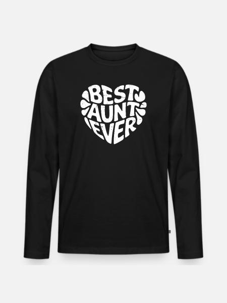 best aunt ever - Men's Premium Organic Long Sleeve Shirt - black