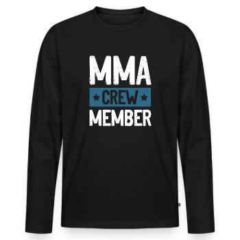Mma Crew - Männer Premium Bio Langarmshirt - Schwarz - Vorne - Nico (187cm)