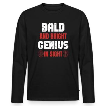 Bald Bright Genius - Men's Premium Organic Long Sleeve Shirt - black - Front - Nico (187cm)