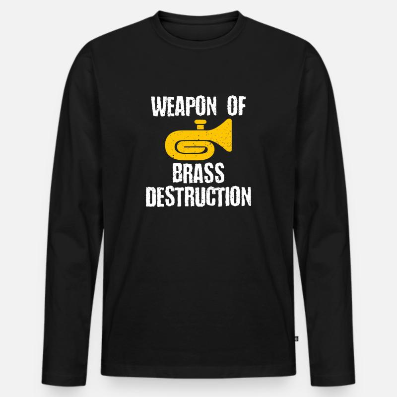 Messingzerstörung: Messingwaffe - Männer Premium Bio Langarmshirt - Schwarz