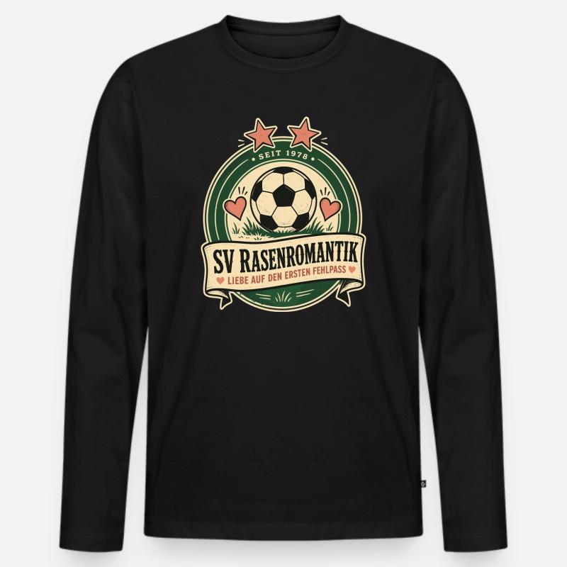SV Rasenromantik - Männer Premium Bio Langarmshirt - Schwarz