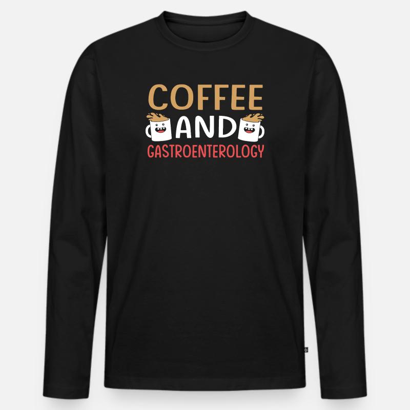 Gastroenterologie - Männer Premium Bio Langarmshirt - Schwarz