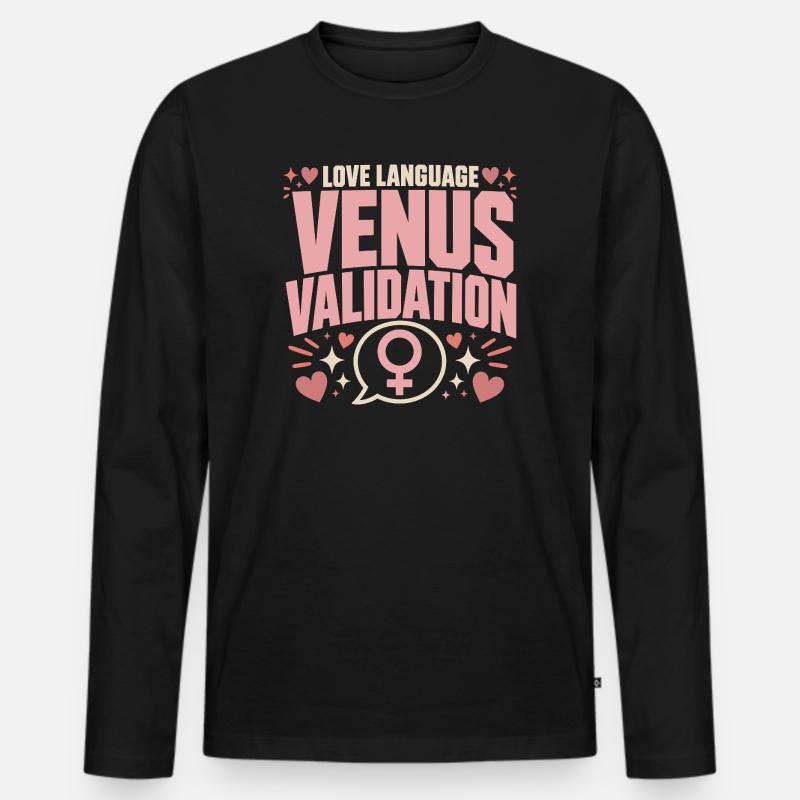 Venus-zeichen Venus-astrologie - Männer Premium Bio Langarmshirt - Schwarz