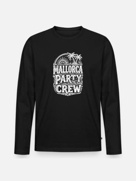 Mallorca Party Crew - T-shirt manches longues Premium bio Homme - noir