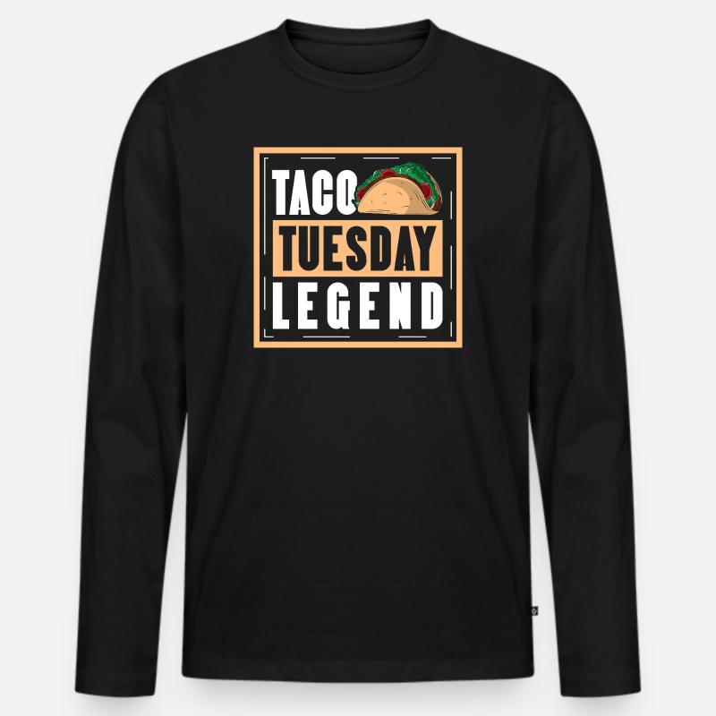 taco tuesday legend - Männer Premium Bio Langarmshirt - Schwarz