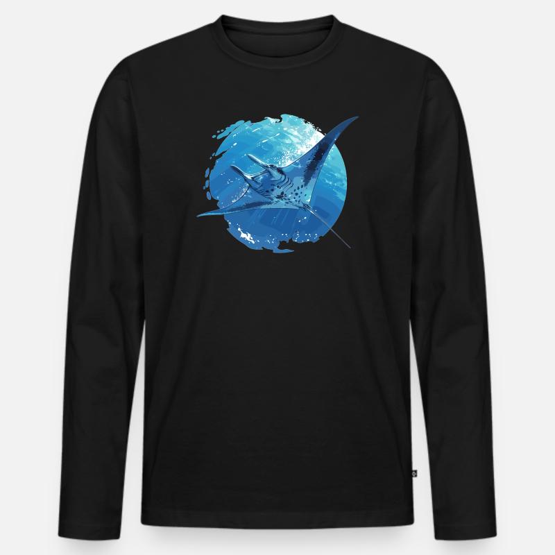 Rays Manta Rays - Men's Premium Organic Long Sleeve Shirt - black