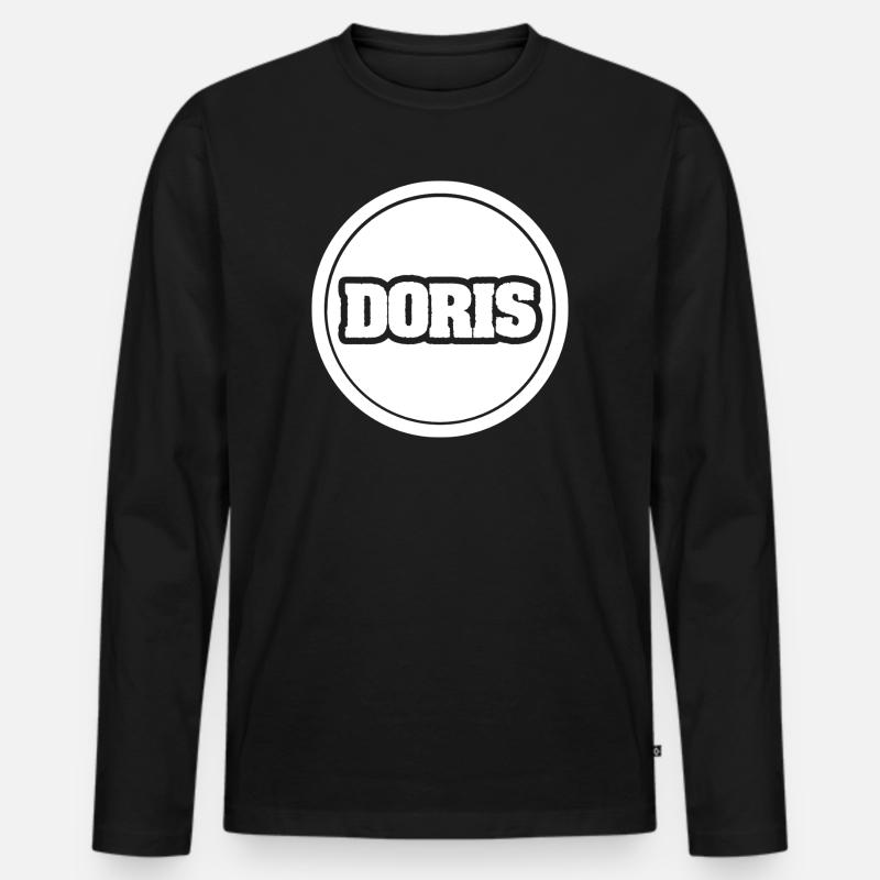 Geschenk für Doris - Männer Premium Bio Langarmshirt - Schwarz