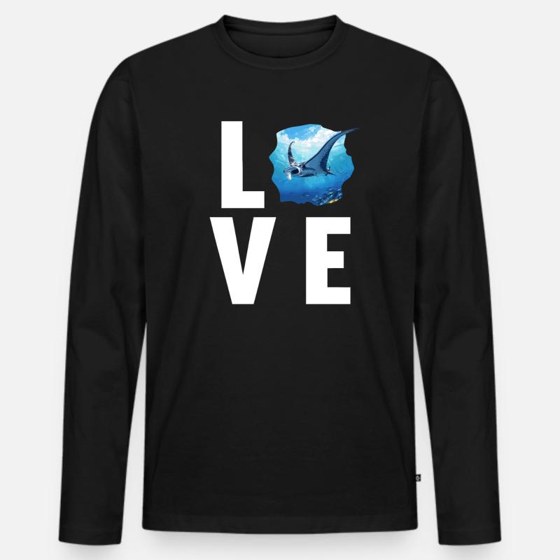 Rays Manta Rays - Men's Premium Organic Long Sleeve Shirt - black