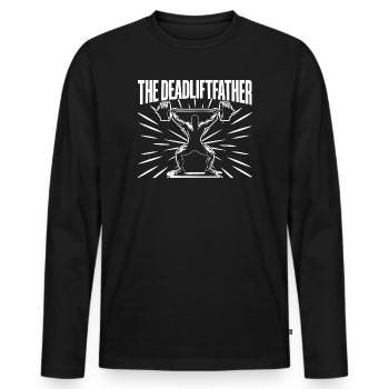 Powerlifting Bodybuilder The Deadliftfather Gym - Men's Premium Organic Long Sleeve Shirt - black - Front - Nico (187cm)