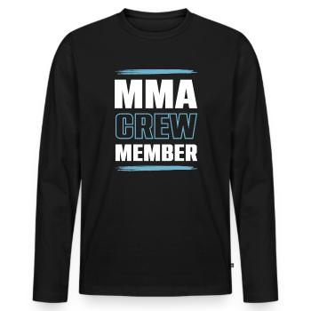 Mma Crew - Männer Premium Bio Langarmshirt - Schwarz - Vorne - Nico (187cm)