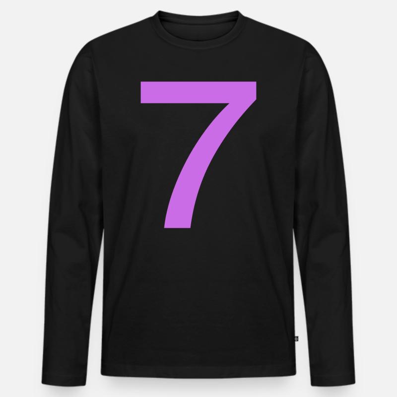 7 - Männer Premium Bio Langarmshirt - Schwarz