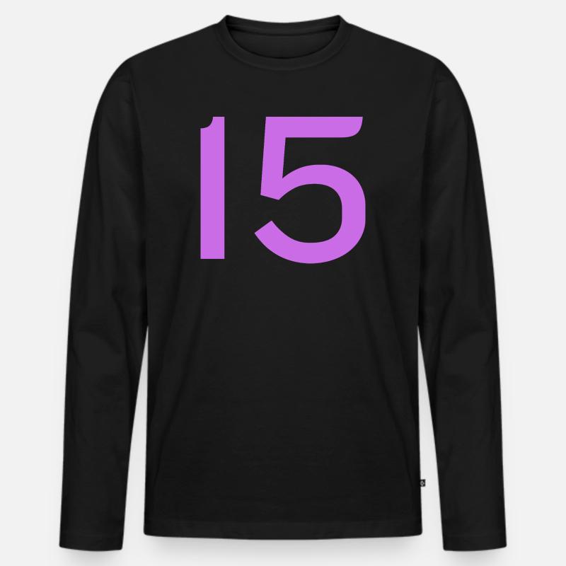 15 - Männer Premium Bio Langarmshirt - Schwarz