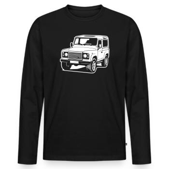 Defender (Difference Image) - Men's Premium Organic Long Sleeve Shirt - black - Front - Nico (187cm)