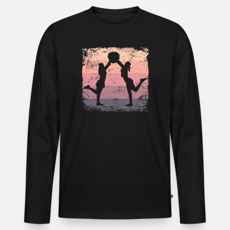 Cheerleader Cheer Mom Cheerleading - Männer Premium Bio Langarmshirt - Schwarz