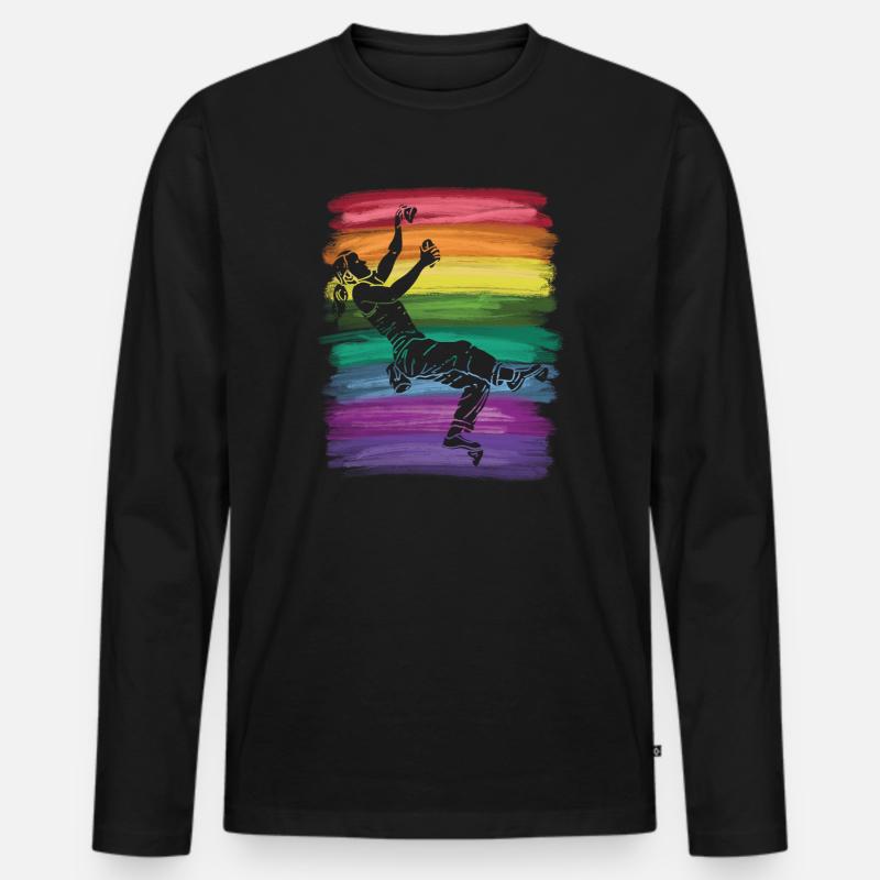 Boulderer Boulder Bouldern - Männer Premium Bio Langarmshirt - Schwarz