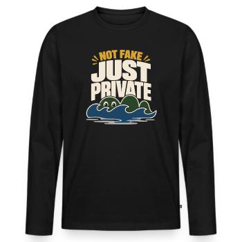 Loch Ness Monster Nessie Loch Ness Cryptid - Men's Premium Organic Long Sleeve Shirt - black - Front - Nico (187cm)